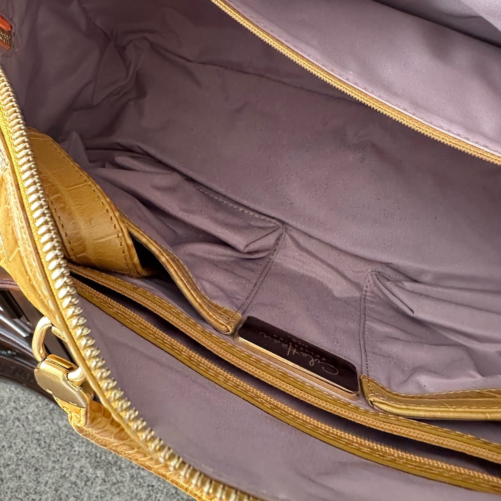 Cole Haan Gold Croc-Embossed Tote - Picture 11 of 12